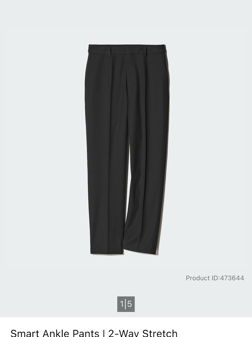 Uniqlo Black Smart Ankle Trousers